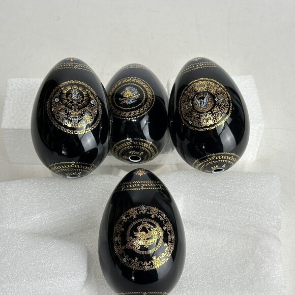 Masters of Palekh Russian Porcelain Egg Ruslan & Ludmilla Fairy Tale Set Of 4 - Picture 15 of 16